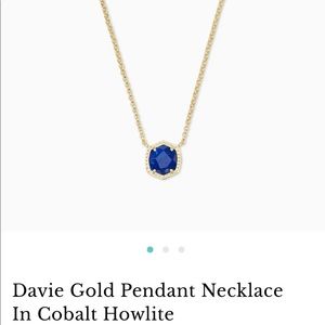 Kendra Scott Davis Short Pendant Necklace Cobalt